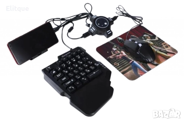 Геймърска мишка и клавиатура за телефон, смартфон, таблет, комплект V I D G E S , снимка 6 - Други стоки за дома - 52902285