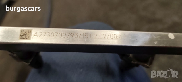 Горивна рейка дюзи A2730700795 Mercedes-Benz E 500 5,5 - 80лв, снимка 2 - Части - 51997096
