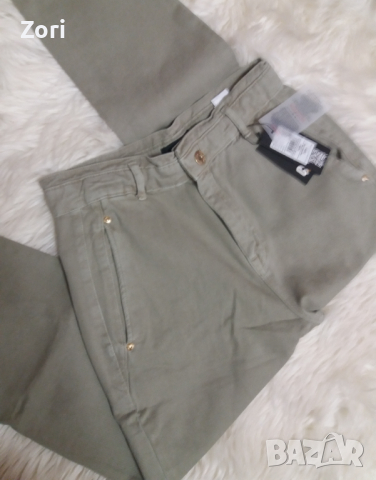 УНИКАЛНИ дънки/панталон момфит в цвят седж, снимка 5 - Дънки - 45055742