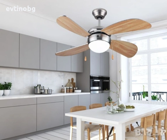 Вентилатор Muhler - таванен, осветление, 42'', снимка 5 - Лампи за таван - 54057802