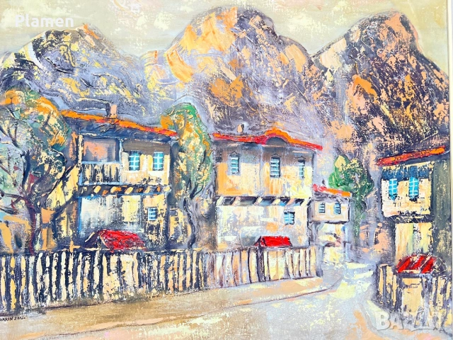 КАРТИНА МАСЛО НА ПРАТНО ЗАВАРИН ВЕСЕЛИНОВ 2002 Г., снимка 3 - Картини - 54161021