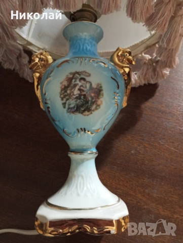Красива порцеланова нощна лампа , снимка 6 - Антикварни и старинни предмети - 52570150