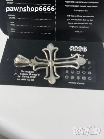 Сребърна висулка 925 / Сребърен кръст, снимка 8 - Колиета, медальони, синджири - 54026249