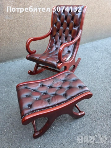 Уникален комплект Честърфийлд, снимка 7 - Дивани и мека мебел - 53650350