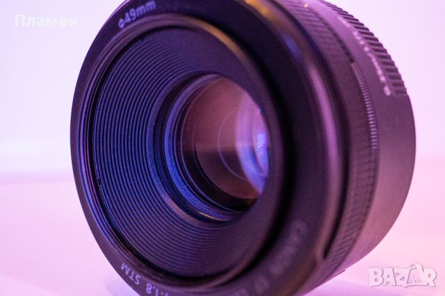 Обектив Canon EF 50mm f/1.8 STM, снимка 5 - Обективи и филтри - 45453758