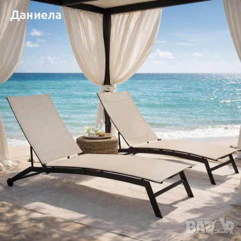 Шезлонг с регулируема облегалка - стил и гарантиран комфорт, снимка 2 - Градински мебели, декорация  - 53833338