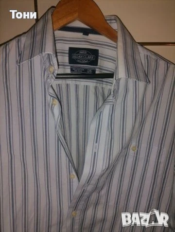 Allan Clark Оригинал Нова Мъжка Риза с Яка М 