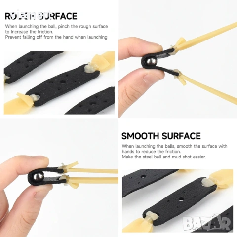 Плоски ластици за прашка SYQT, Естествен каучук, Дебелина 2 мм, 5 броя, снимка 5 - Оборудване и аксесоари за оръжия - 53923217