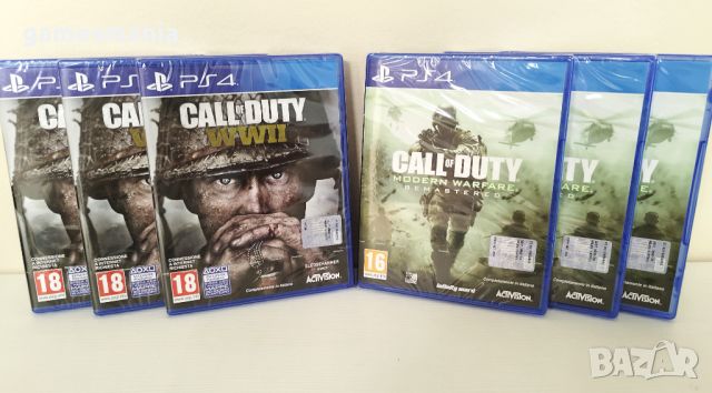 [ps4] ! Чисто НОВИ ! Call of Duty 4 MW / Call of Duty WW II, снимка 1 - Игри за PlayStation - 46187603