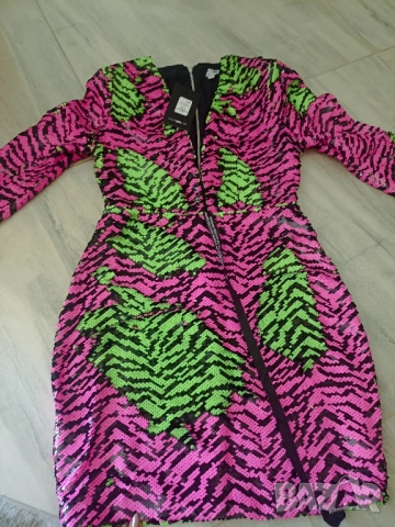 уникална дамска рокля хамелеон с пайети, снимка 4 - Рокли - 51887871