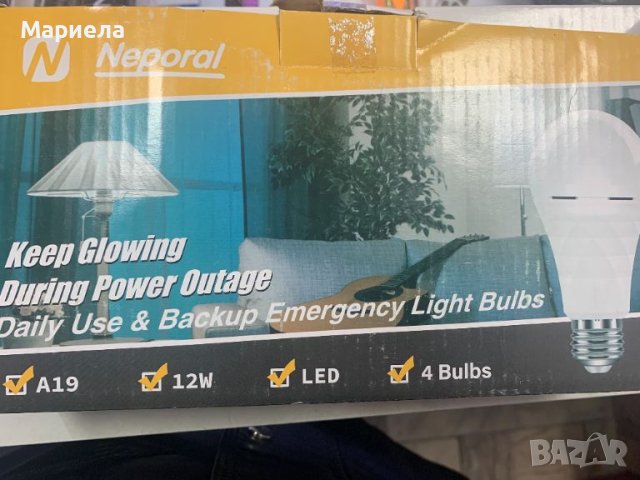 Акумулаторни LED крушки Neporal A19 , снимка 3 - Лед осветление - 45669892