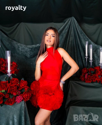 Официална Червена Дамска Рокля , снимка 3 - Рокли - 52884890