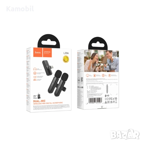 Микрофон Hoco L20A, снимка 4 - Селфи стикове, аксесоари - 52477110