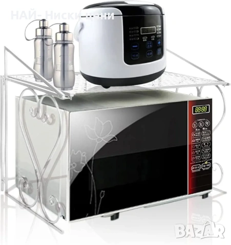 Рафт за микровълнова фурна, голям капацитет за зареждане