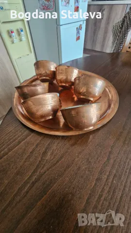 Продавам меден сервиз за кафе, снимка 2 - Антикварни и старинни предмети - 49848068