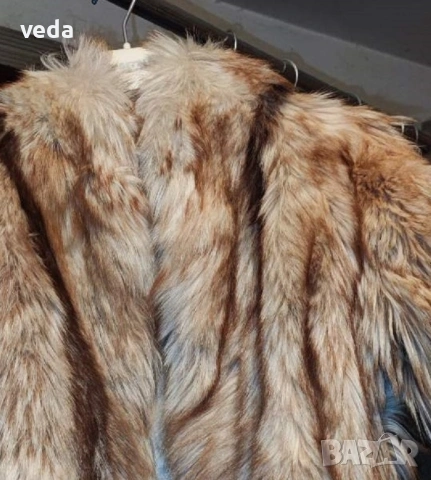 Кожено палто естествен косъм размер М, снимка 2 - Палта, манта - 53355857