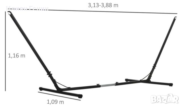 Универсална стойка за хамак, снимка 6 - Градински мебели, декорация  - 46740048