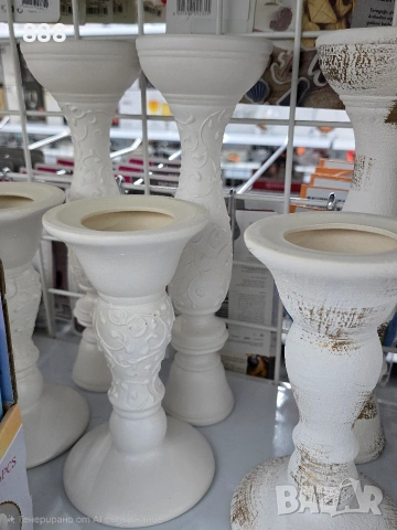 дървени свещници , снимка 2 - Декорация за дома - 43591870