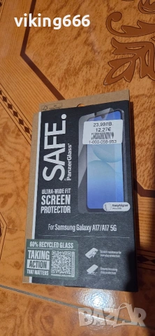 Стъклен протектор PanzerGlass за Samsung Galaxy A17, A17 5G, UWF 