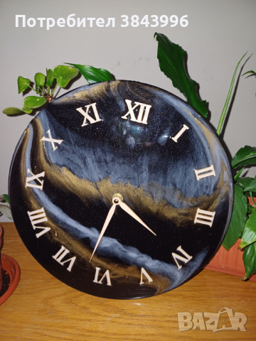 Стенен часовник от епоксидна смола , снимка 3 - Стенни часовници - 44973874