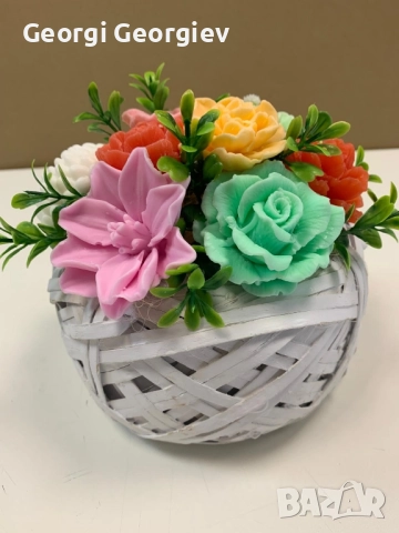 цветя изработени с глицеринов ароматен сапун 