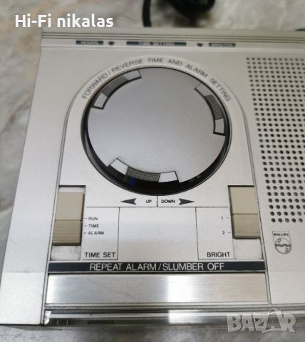 FM ретро радио часовник PHILIPS D-3090, снимка 4 - Радиокасетофони, транзистори - 45281949