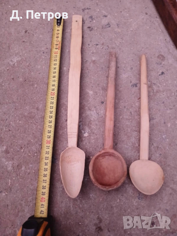 Стара дървена кобилица и дървени лъжици, снимка 8 - Антикварни и старинни предмети - 52830579