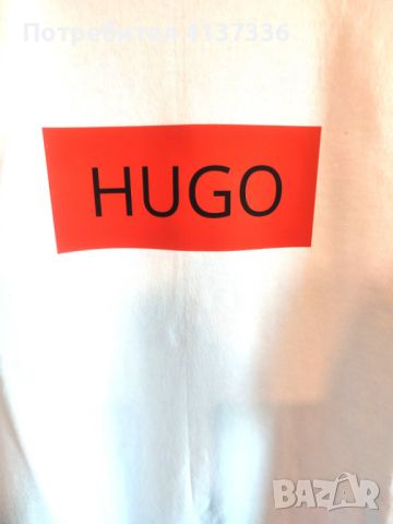 Hugo Boss мъжка елегантна тениска , бяла  тениска hugo, снимка 4 - Тениски - 46365580