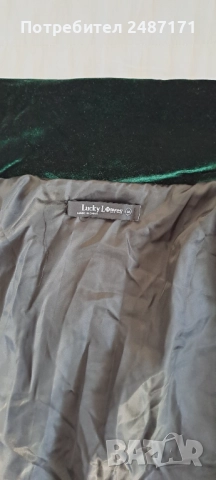 Зелено топло кадифено дамско яке, снимка 5 - Якета - 52796012