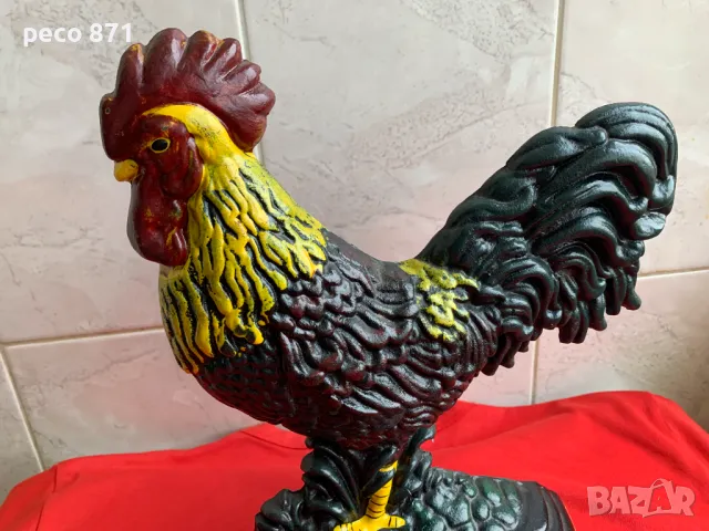 Стар чугунен петел, снимка 4 - Статуетки - 49617267