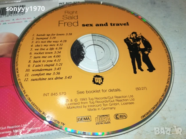 RIGHT SAID FRED CD-MADE IN GERMANY 0907251639, снимка 10 - CD дискове - 50964317