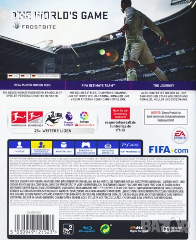 FIFA 18 за PlayStation 4 (PS4), снимка 2 - Игри за PlayStation - 52882425