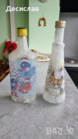  Бутилки с коледни рисунки