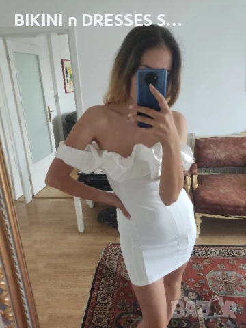 Официална бяла рокля с воали луксозна вечерна Avin Alessa Cliche , снимка 9 - Рокли - 26291727