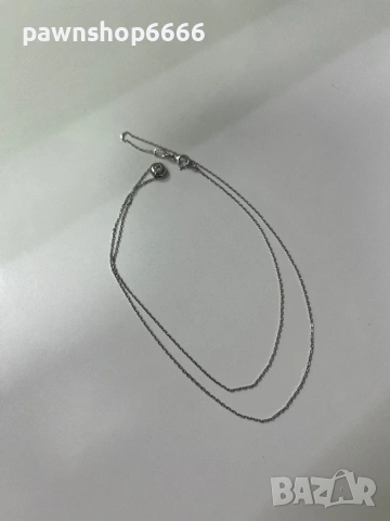 Златно колие 14 карата бяло злато 1,28 грама , снимка 5 - Колиета, медальони, синджири - 54086265