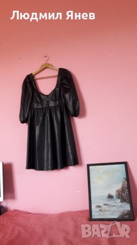  Шикозна туника/рокличка с подплато, черна
