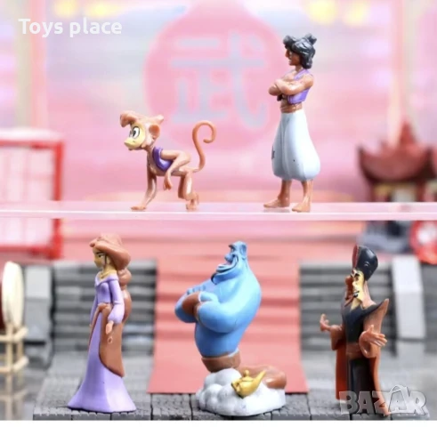 Комплект пластмасови фигурки за торта Аладин и вълшебната лампа , снимка 4 - Фигурки - 50659631