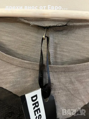 Сива дамска блуза М, снимка 4 - Блузи с дълъг ръкав и пуловери - 50059163