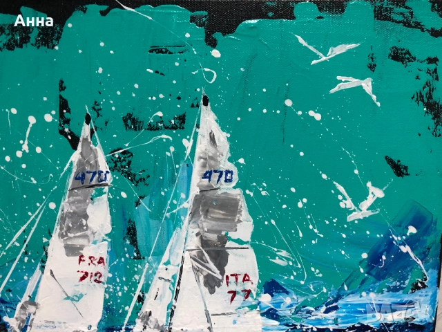 Авторска абстрактна картина, снимка 6 - Картини - 53601472