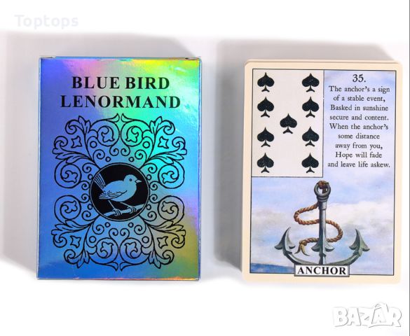 Ленорман: Golden Lenormand & Blue Bird Lenormand & Skrying Ink Lenormand , снимка 10 - Карти за игра - 45415285