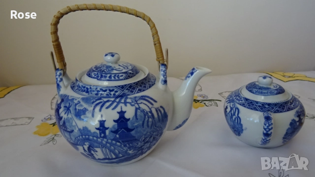Чайник и захарница  (Nippon),  Япония.                            , снимка 3 - Сервизи - 52282555