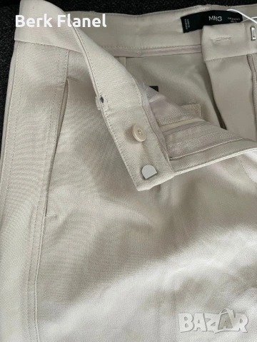 Mango дамски панталони бежов цвят, снимка 3 - Панталони - 54268318