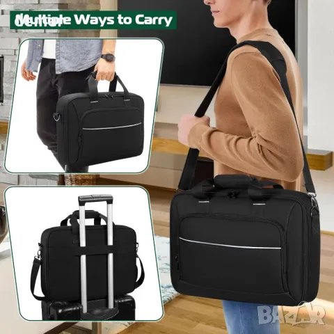 Калъф Rexmica за преносим DVD плейър (14.1-17.5 инча), 15 джоба за съхранение на DVD, черен, снимка 6 - Чанти - 49873037