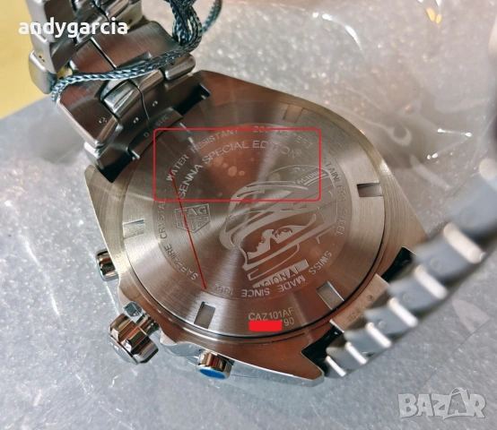  TAG Heuer Formula Ayrton Senna Special Edition 43 mm CAZ101AF.BA0637 чисто нов кутия 100% оригинал, снимка 16 - Мъжки - 53680954