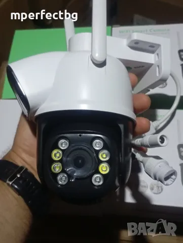 Двойна камера 8 МР PTZ ICSEE WIFI Камера с два обектива Human Detect , снимка 3 - IP камери - 50411959