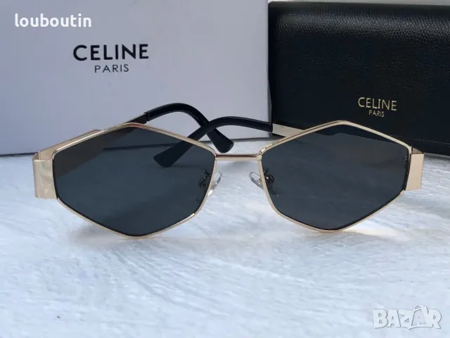 Celine 2024 дамски слънчеви очила ромб два цвята сребърни златни, снимка 9 - Слънчеви и диоптрични очила - 47031852