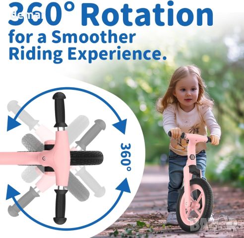 12-инчов детски велосипед за балансиране BELEEV със светещи колела и рамка, 2-6 години, снимка 5 - Детски велосипеди, триколки и коли - 46295631