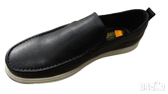 Мъжки елегантни кожени обувки без връзки, снимка 1 - Официални обувки - 45863295