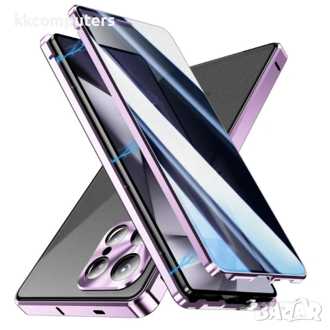Samsung Galaxy S25 Ultra Калъф Anti-Spy със Закалено Стъкло и Магнитно Закопчаване + Протектор, снимка 5 - Калъфи, кейсове - 51418616