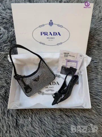 дамски обувки на ток и чанта prada, снимка 2 - Дамски обувки на ток - 46860084